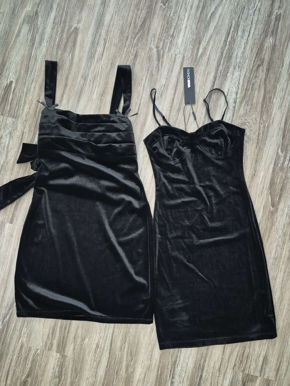 Fashion Nova Black Velvet Dress Bundle
